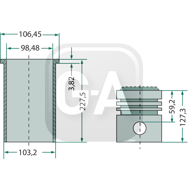 Kit cylindree Massey Ferguson